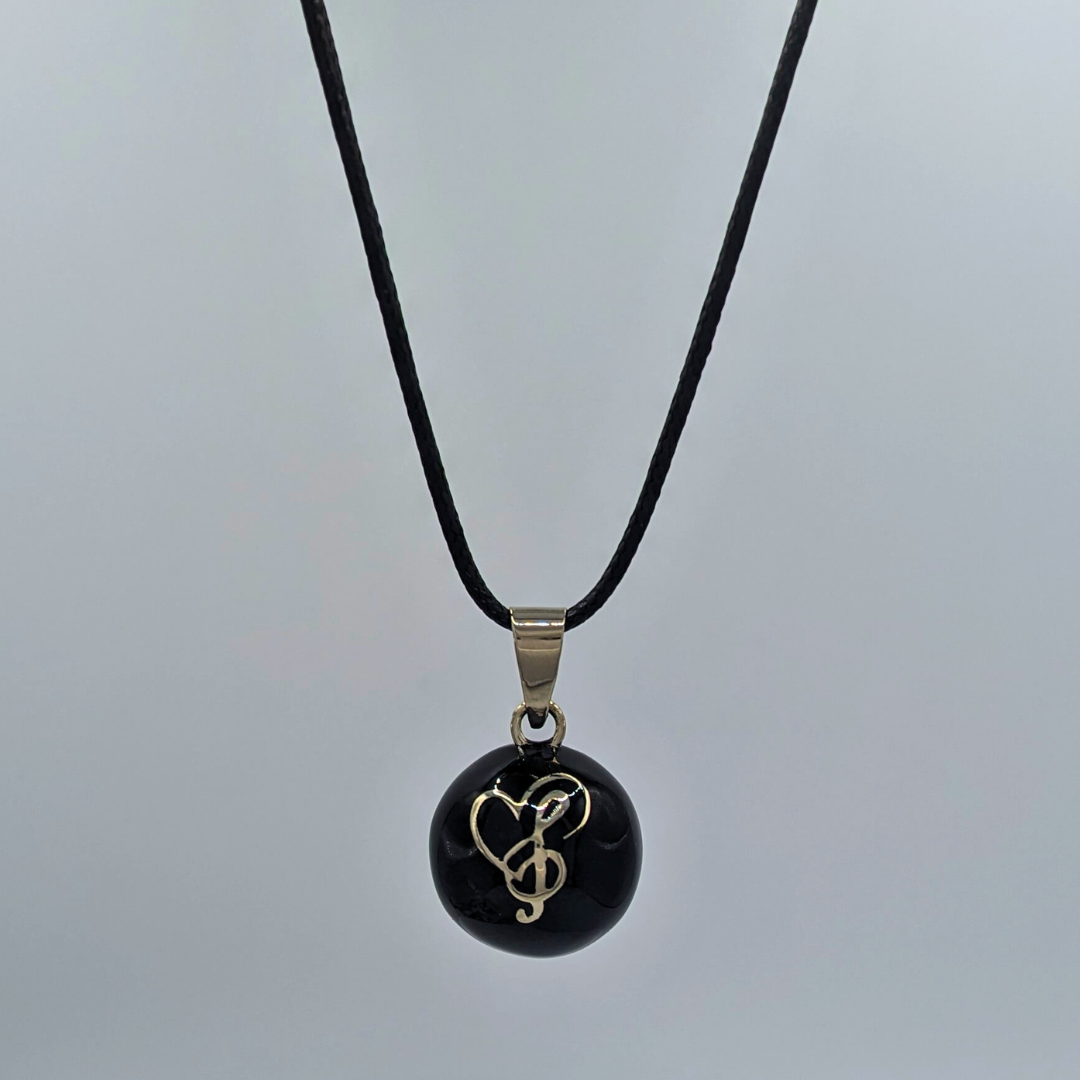 Black Music Lover Chime Necklace - FINAL SALE