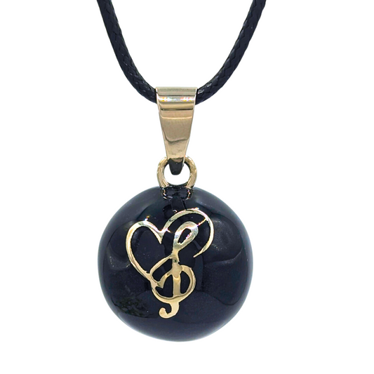Black Music Lover Chime Necklace