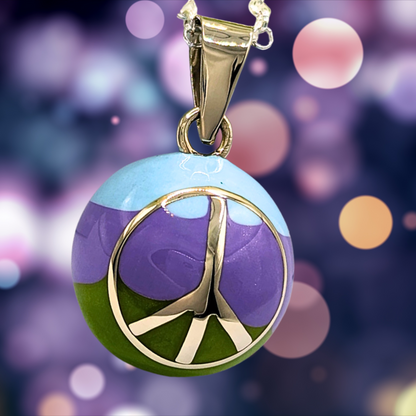 Peace Sign Chime Necklace