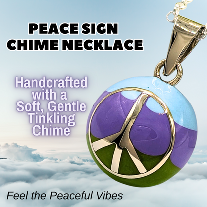 Peace Sign Chime Necklace