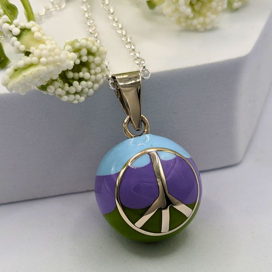 Peace Sign Chime Necklace