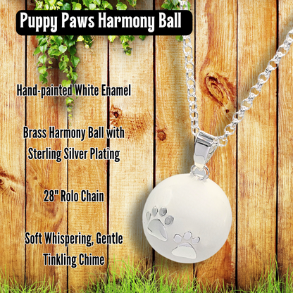 Puppy Paws Harmony Ball Necklace