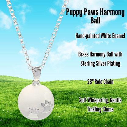 Puppy Paws Harmony Ball Necklace