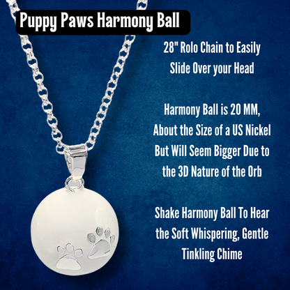 Puppy Paws Harmony Ball Necklace