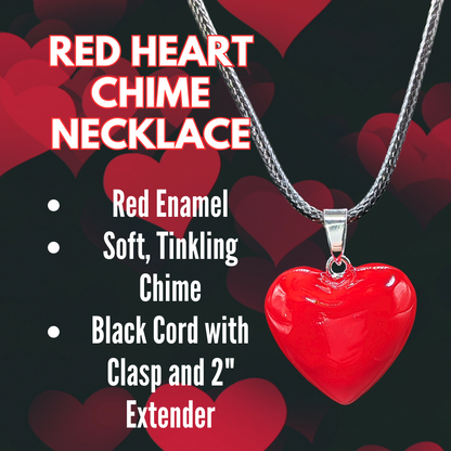 Red Heart Chime Necklace