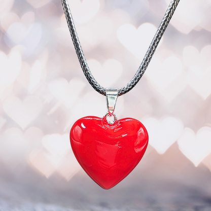 Red Heart Chime Necklace