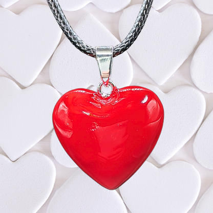 Red Heart Chime Necklace