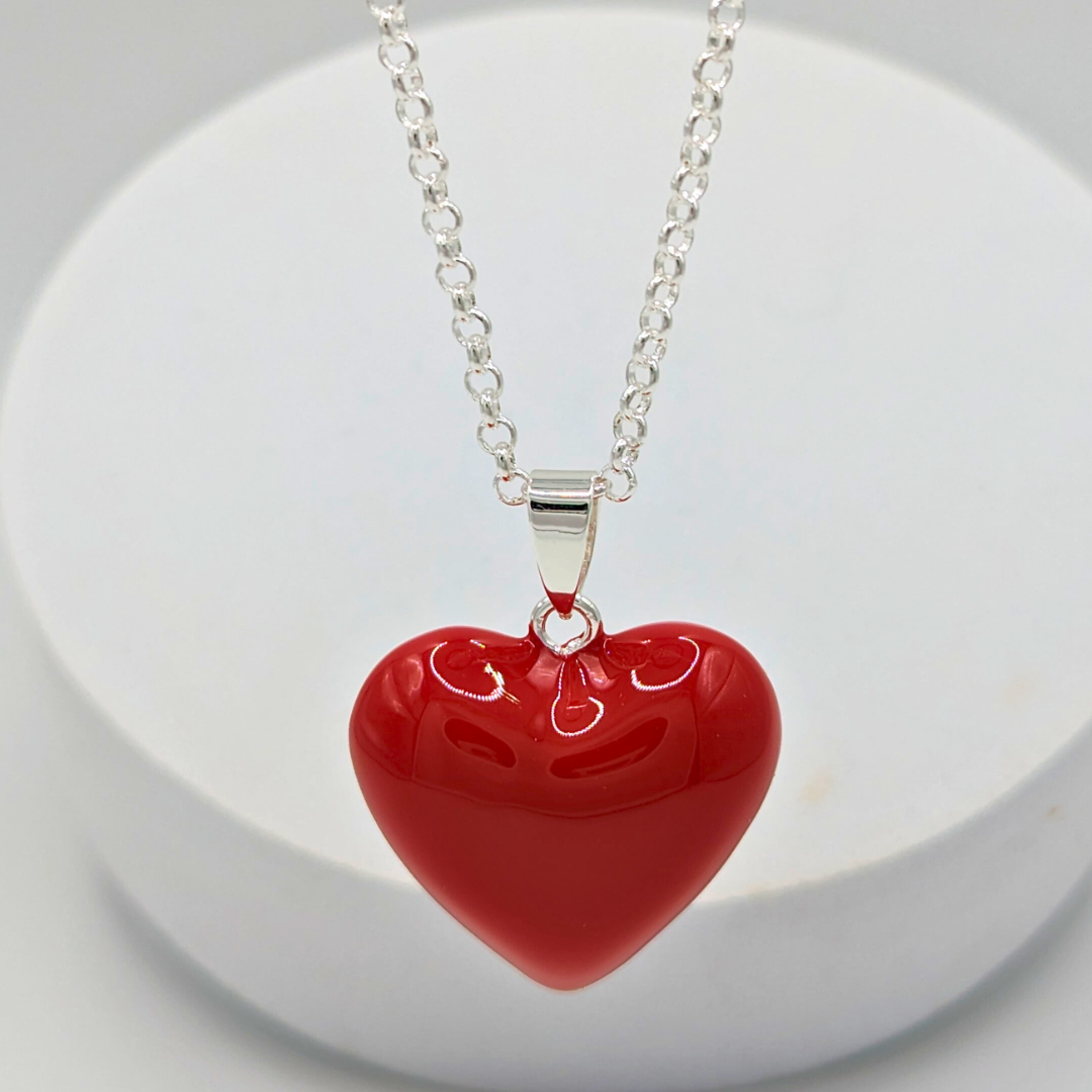 Red Heart Chime Necklace
