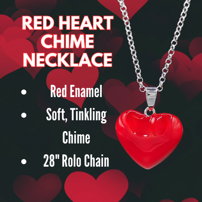 Red Heart Chime Necklace