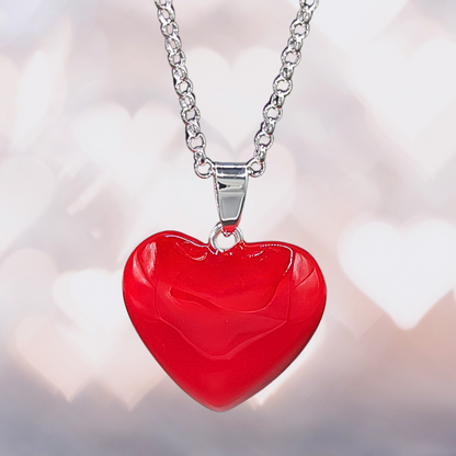 Red Heart Chime Necklace