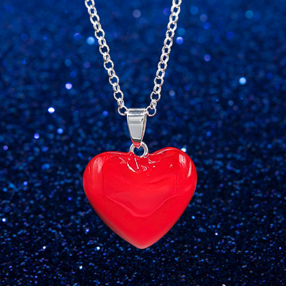 Red Heart Chime Necklace