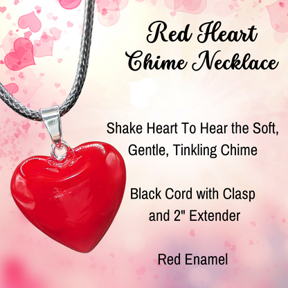 Red Heart Chime Necklace