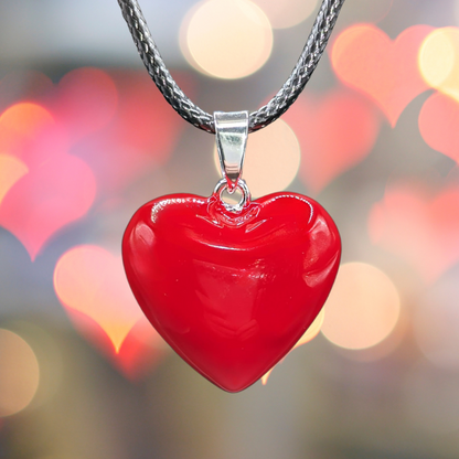 Red Heart Chime Necklace