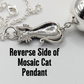 NEW- Mosaic Cat Harmony Ball Necklace