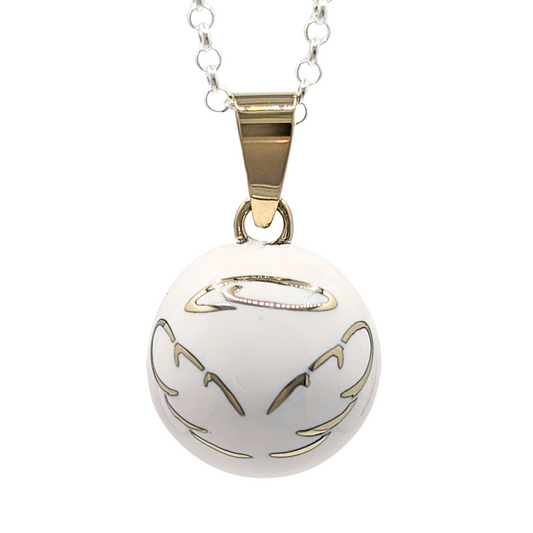 White Halo Chime Necklace