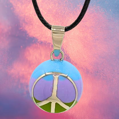 Peace Sign Chime Necklace