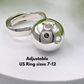 Zirconia Orb Sterling Silver Ring - Nature Reflections