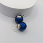 Blue Glitter Heart Chime Earrings