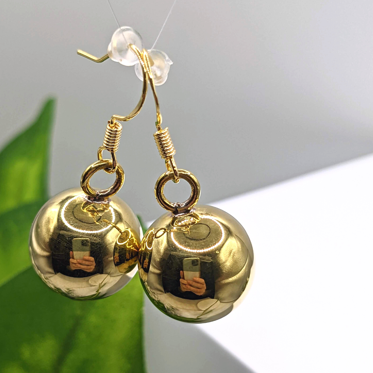 Gold Angel Caller Chime Earrings - Nature Reflections