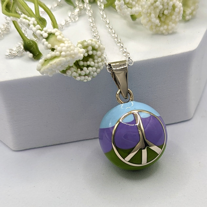 Peace Sign Chime Necklace