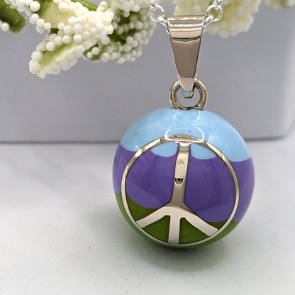 Peace Sign Chime Necklace