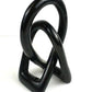 Soapstone Lovers Knot 6 inch Black